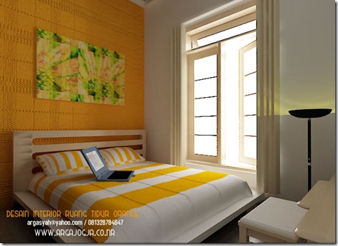 Bedroom Interior Design minimalist orange
