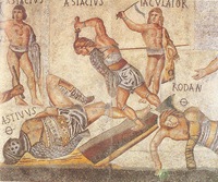 Retiarius_vs_secutor_from_Borghese_mosaic