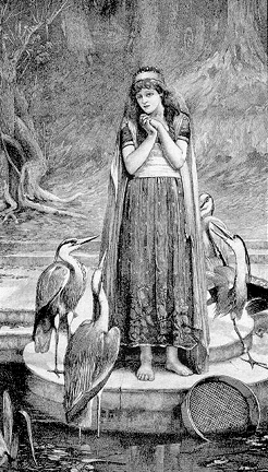 Freya With Herons, Asatru Gods And Heroes