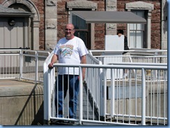 5345 Ontario - Sault Sainte Marie, ON - Sault Ste. Marie Canal National Historic Site - Bill on top of Canadian Lock