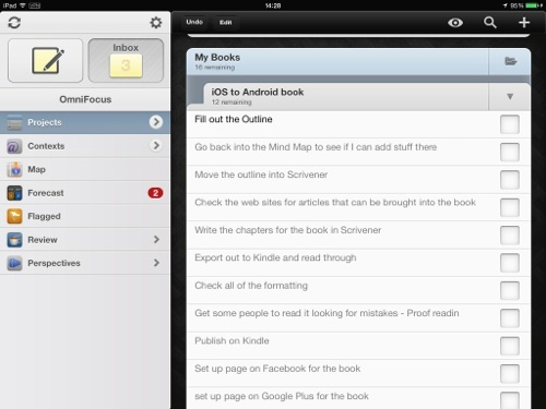 Omnifocus on iPad