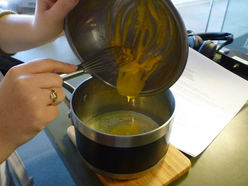 And into the saucepan it goes