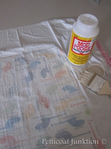 How To Use Mod Podge On Fabric Tutorial - Petticoat Junktion