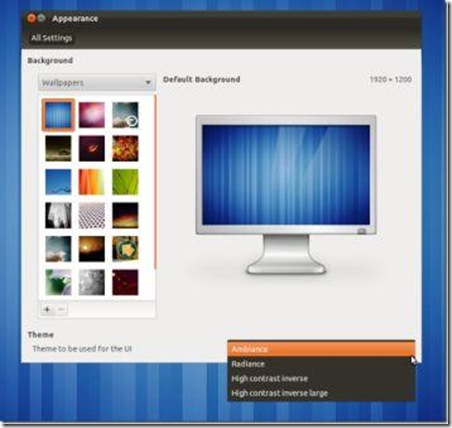 Preferencias de apariencia en ubuntu 11.10