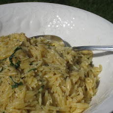 Parmesan and Basil Orzo