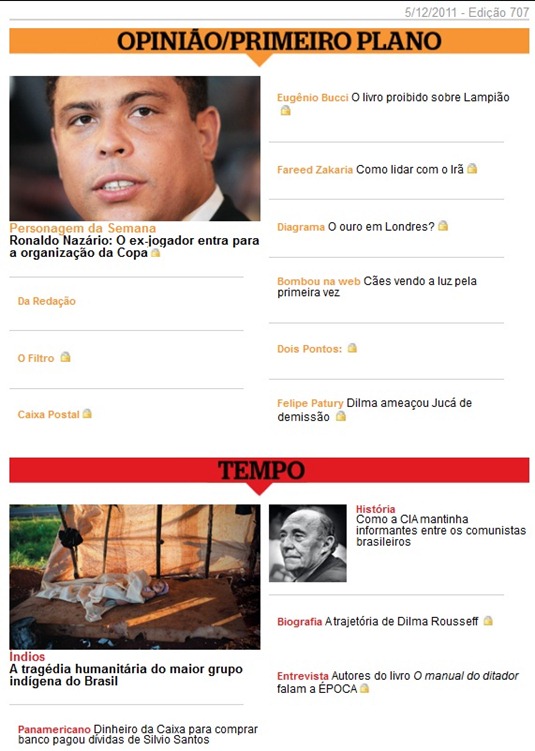 download revista época edição 707 de 05.12.11 - sumário