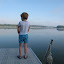 David walks up on the dock (water isn't even 3' deep here, BTW). &ndash; 01-Aug-2010