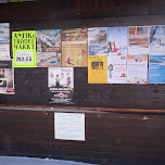 events and flyers in a bus stop in Seefeld, Austria 