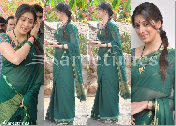 Lakshmi_Rai_Green_Sari