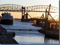 5235 Michigan - Sault Sainte Marie, MI - Soo Locks  - Canadian freighter Frontenac waiting to enter  MacArthur Lock