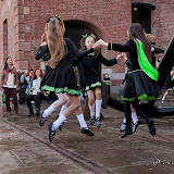 Outside the entrance to the Maritime Museum, the crowds are treated to a display of Irish Dancing LIF'12 -5 Irish Dancers Performance outside the Maritime Museum