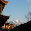 Lijiang - sunrise on mountains from the streets