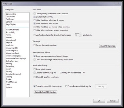 Enable Protected Mode Adobe Reader 9