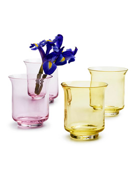 Pink & Yellow Glass Mini Hurricanes. (jamaligarden.com)
