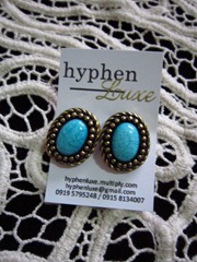 Sky Blue Oval Earrings