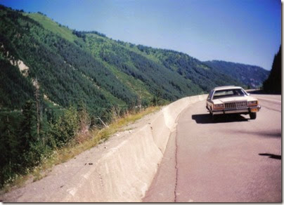 View of Concrete Snowshed Walls near Milepost 1712 on the Iron Goat Trail from Highway 2 Viewpoint in 1994