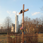 Roadside Cross, Kościół na Wzgórzach Kraków in the background.JPG