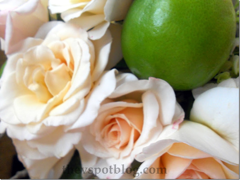 roses, limes, flower, floral, arrangement, wedding