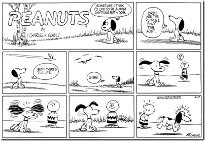 1956-03-18 - Snoopy as a flying bird