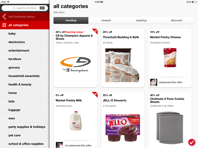 Target Cartwheel - Browse by Categories