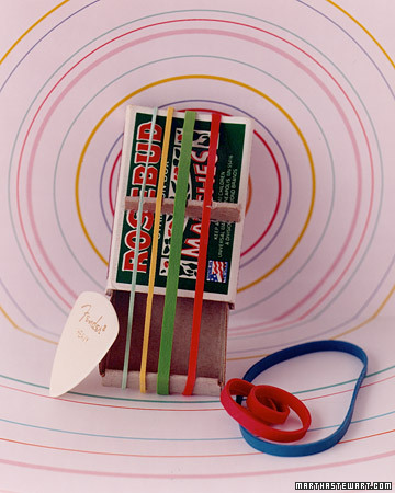 Make a musical instrument just like this matchbox guitar from household items. Make enough and you can start your own band. http://www.marthastewart.com/265694/making-music