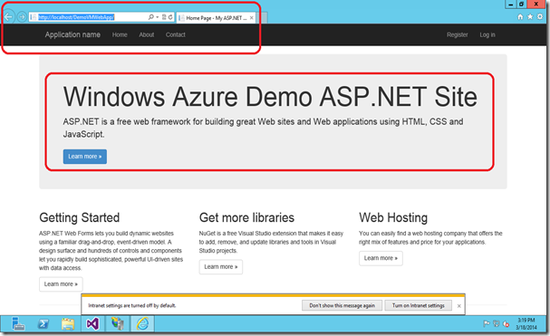 VM WebApp Running After Publish VM WebApp Running After Publish