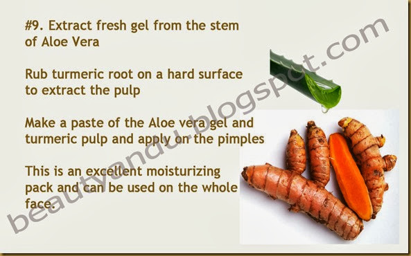 Aloe vera turmeric pimple cure