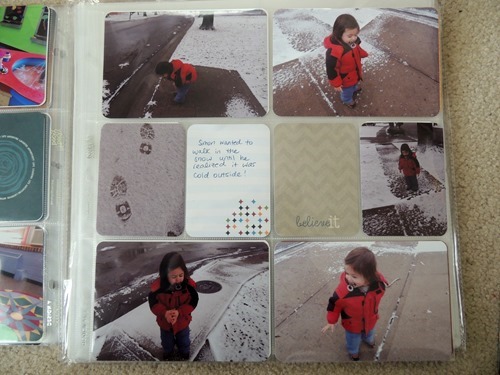 Snowy Day Project Life Page