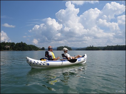 Bill and Nancy Kayaking Lake Nottely