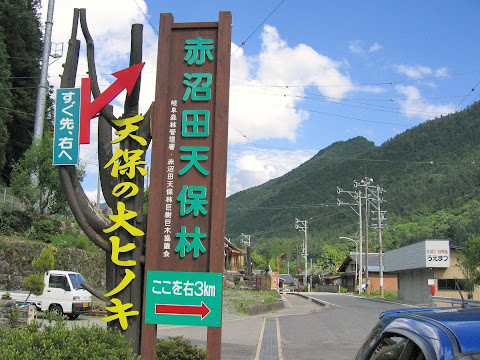 赤沼田天保林の看板