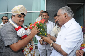 With BJP National President Sri Nitin Gadkari at New Delhi