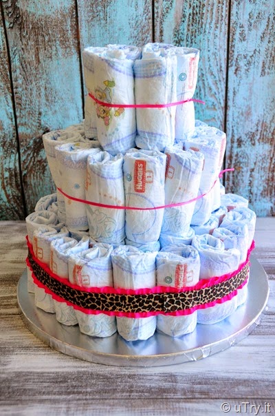 How to make a 3-tier Diaper Cake  http://uTry.it