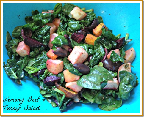 lemony beet turnip salad