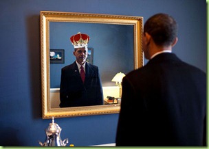 Jan. 20, 2009
ÒPresident-elect Barack Obama was about to walk out to take the oath of office. Backstage at the U.S. Capitol, he took one last look at his appearance in the mirror.Ó
(Official White House photo by Pete Souza)

This official White House photograph is being made available only for publication by news organizations and/or for personal use printing by the subject(s) of the photograph. The photograph may not be manipulated in any way and may not be used in commercial or political materials, advertisements, emails, products, promotions that in any way suggests approval or endorsement of the President, the First Family, or the White House. 
