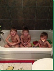 three in the tub