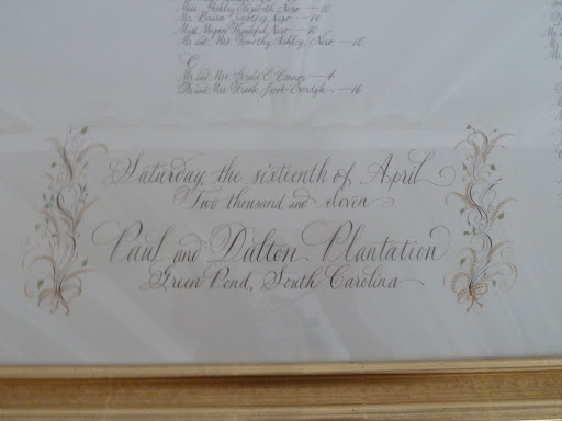 The bottom of the poster featured the date and location of the wedding.