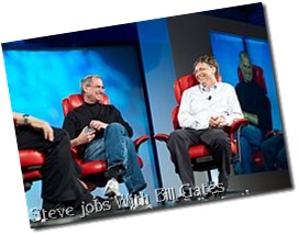 Steve Jobs with Bill Gates