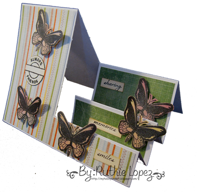 Birdwing Butterfly - step card 1