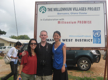 'Visiting the Millennium Villages Project in Bonsaaso.' Photo by Sandra Vu