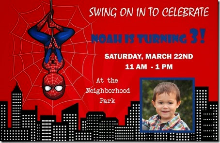 Spiderman Invite