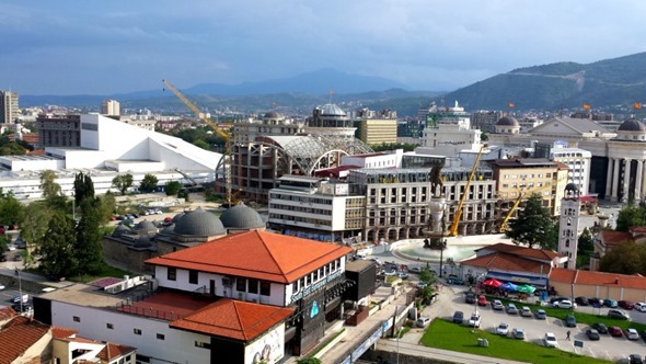 Vista da Tvrdina Kale - Fortaleza de Skopje