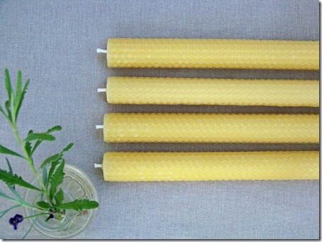Photo of Tall Natural Bees Wax Tapers via YourBeeswax on Etsy