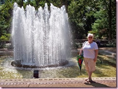Kathy at fountain