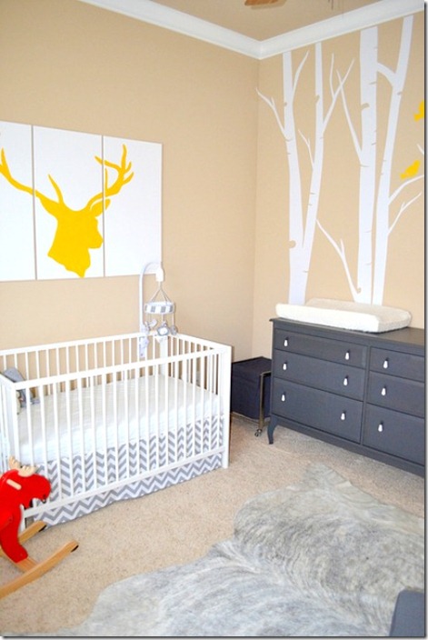 modern-nursery-chevron-sheets-deer-silhouette-art