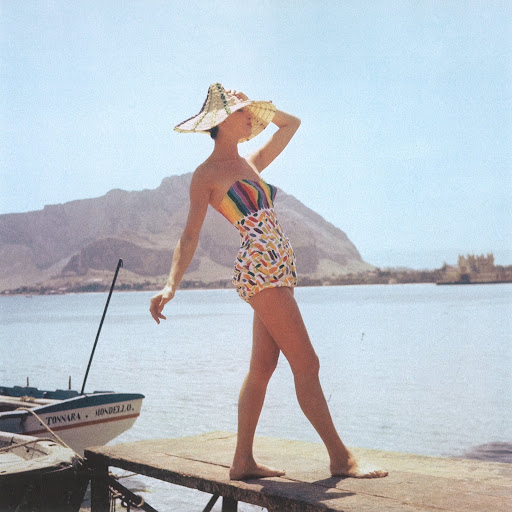 Here is an example of a Pucci one-piece swimsuit with hand-painted cotton in a playful motif.