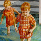 Viola und Hannah. Öl auf Leinwand. 40x50 cm. unverkäuflich. Copyright 2006 by O.Weinreich
