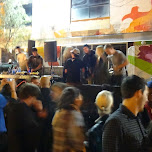 outdoor dj at night during nuit blanche in Toronto, Canada 