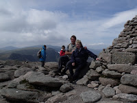 Walk Leader and Manager - Bill and Morag - at the top of the Cairngorms