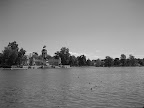 A view of the Estanque del Retiro in the Parque del Buen Retiro, Madrid.