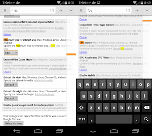 Chrome per Android - RAM 512 MB